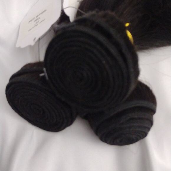 Human Hair Bundle Virgin Brown 16in 16in 14 In 300gm Yaki 10A - Picture 4 of 7